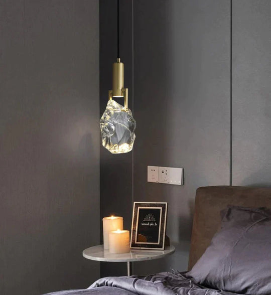 All - Copper Original Stone Crystal Bedroom Bedside Decorative Pendant Light
