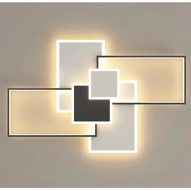 Rectangular Living Room Ceiling Lamp Nordic Simple Personality Bedroom Creative Modern Restaurant