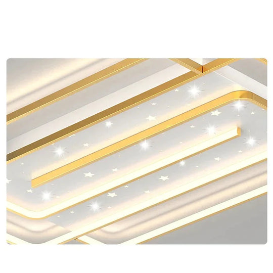 Nordic Simple Light Luxury Atmosphere Square Living Room Bedroom Ceiling Lamp