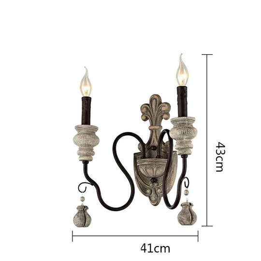 Nordic Country Retro Chandelier Nostalgic Living Room Restaurant Light In The Bedroom Wrought Iron