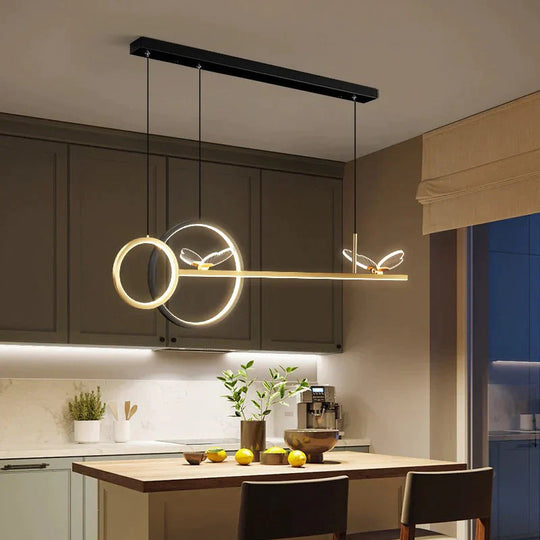 Butterfly Chandelier Simple Modern Dining Room Lamp Luxury Designer Long Table Nordic Bar Golden /