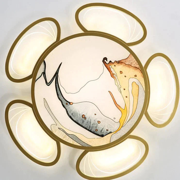 Ceiling Lamp Living Room Modern Simple Atmosphere Light Luxury Enamel Color Master Bedroom Full
