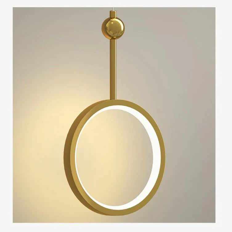 All Copper Simple Light Luxury Bedroom Bed Single Chandelier Pendant