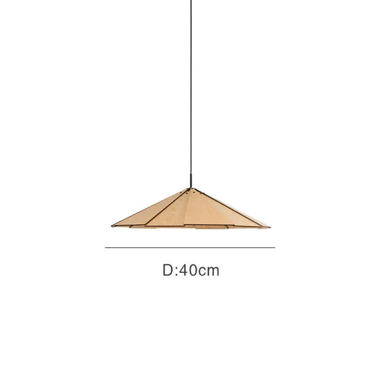 Nordic Minimalist Cafe Homestay Modern Wooden Flying Saucer Chandelier Pendant