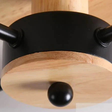 Simple Modern Atmosphere Solid Wood Ceiling Lamp Creative Bedroom Net Red Led Nordic Living Room