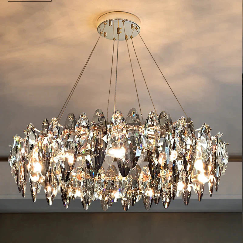 Luxury Crystal Chandelier Living Room Lamps Upscale Modern Pendant