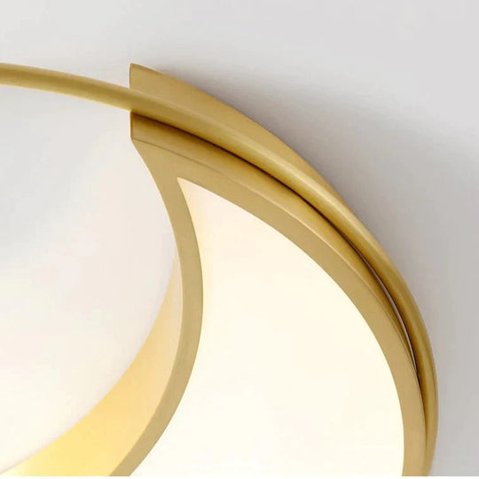 Copper Nordic Light In The Bedroom Simple Modern Led Ceiling Lamp Creative Personality Room