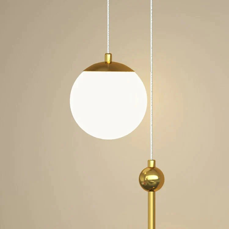 All Copper Simple Light Luxury Bedroom Bed Single Chandelier Pendant