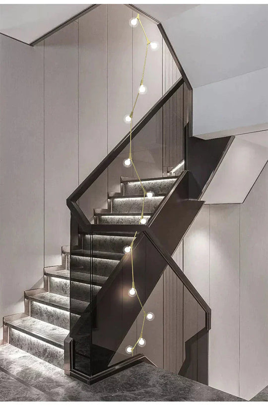 Stair Long Chandelier Modern Simple Personalized Creative Lamp Pendant