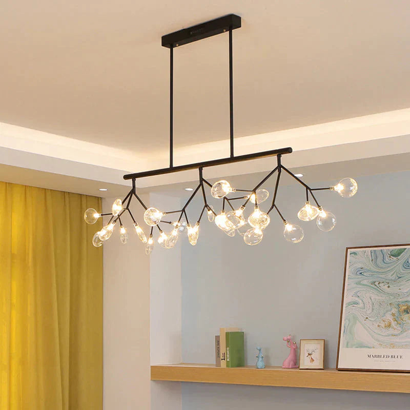 Modern Firefly Chandelier Branch Creative Black / White Light Pendant