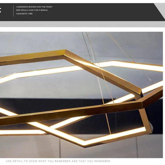 Led Chandelier Restaurant Living Room Creative Designer Model Stainless Steel Pendant