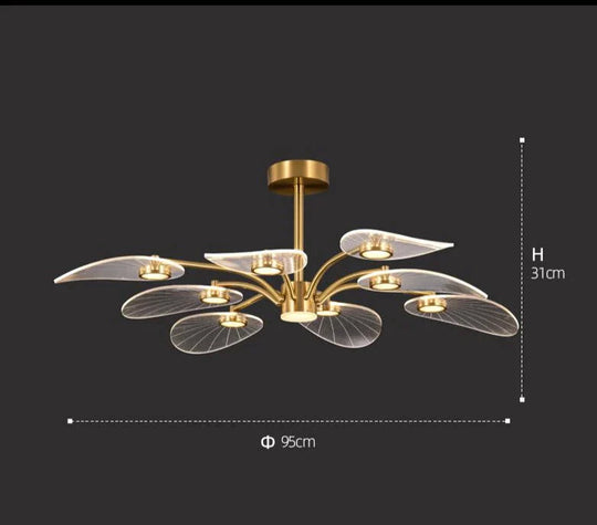 Light Luxury Living Room All Copper Chandelier Post - Modern Creative Study Lamp Pendant