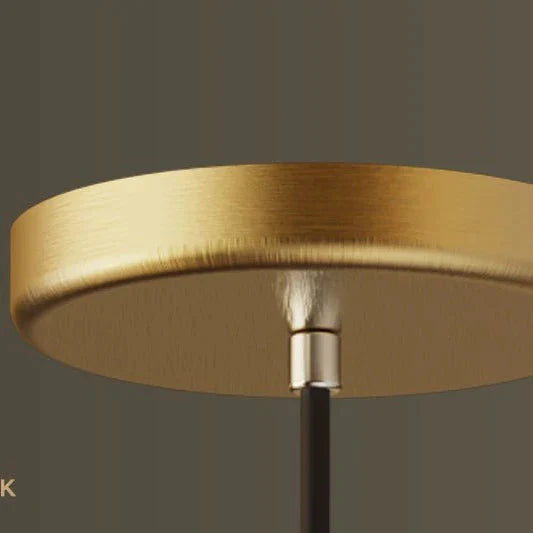 Single Dining Room Chandelier Simple Round Bedroom Copper Lamp Pendant