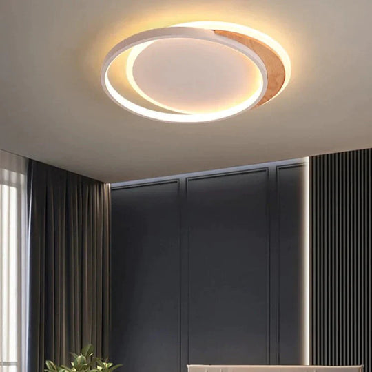 Ceiling Lamp Bedroom Creative Circular Modern Simple Study Nordic Home Warm Romantic Room