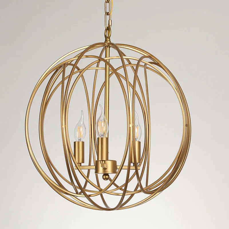 Chandelier Gold Balcony Corridor Lamp Pendant