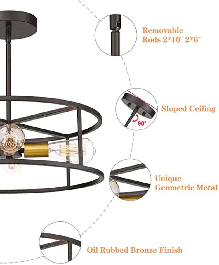 Vintage Industrial Wind Suction Top Lamp American Farmhouse Restaurant Bedroom Balcony Lamps Ceiling