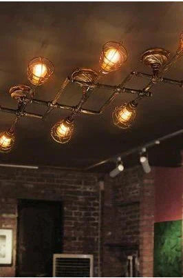 Retro Industrial Style Creative Restaurant Bar Iron Corridor Stair Lamp Water Pipe Ceiling