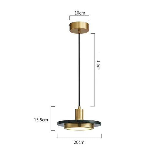 Nordic Postmodern Designer Simple Marble Chandelier Artistic Personality Bedroom Bedside Restaurant