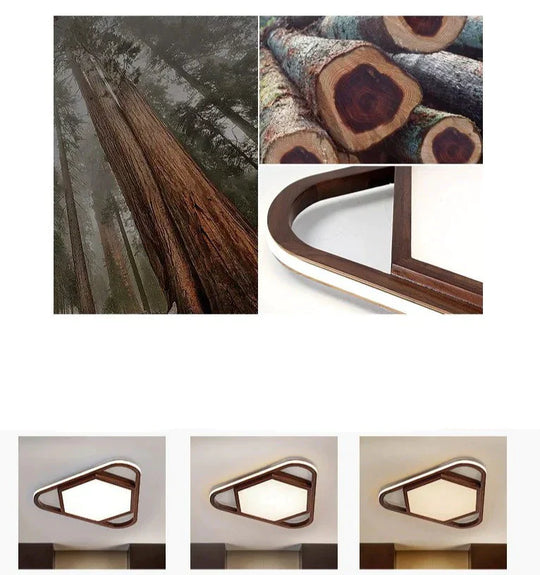 Walnut Bedroom Lamp Simple Creative Led Room Personality Ceiling