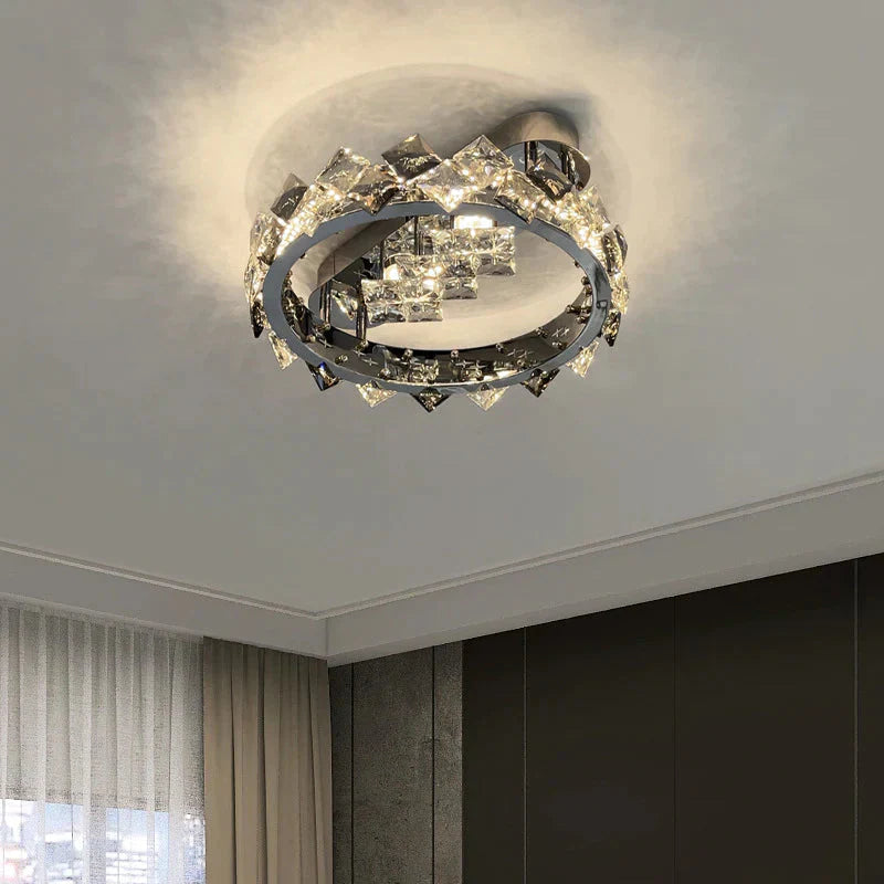 Master Bedroom Crystal Ceiling Lamp Luxury Led Atmosphere Romantic Warm Lamps