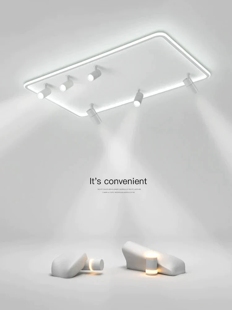 Simple Living Room Lamp Led Ceiling Modern Nordic Rectangular Dining Main Light In The Bedroom