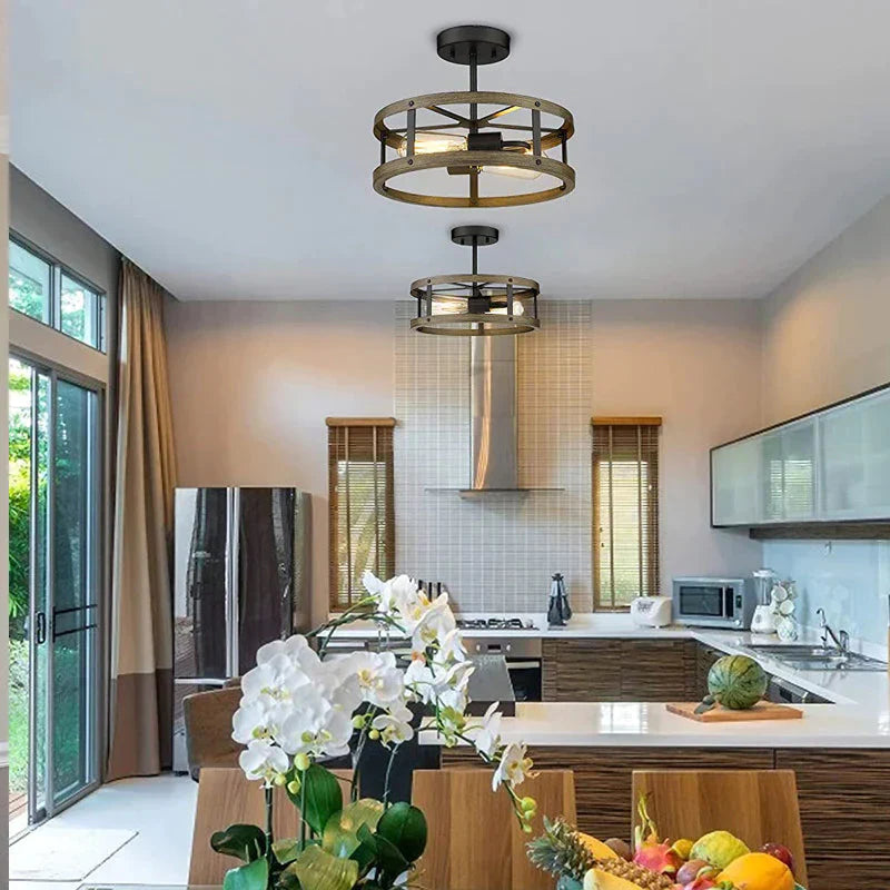 Ceiling Lamp Retro Industrial Wind Embedded Living Room Dining Bedroom Ceiling Lamp