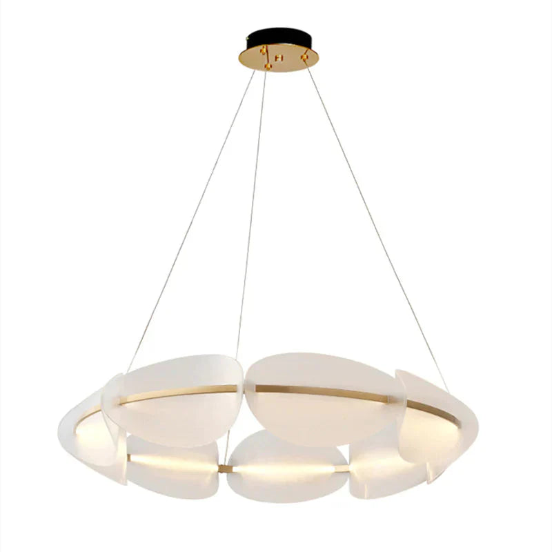Circular Household Simple Petal Warm Chandelier Pendant