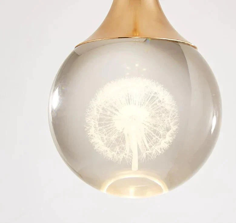 Light Luxury Duplex Villa Crystal Ball Long - Line Chandeliers Pendant