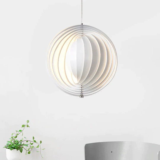 Rotary Moon Chandelier Living Room Bedroom Dining Lamps Wrought Iron Pendant