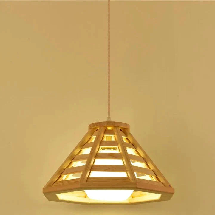 Chandelier Personalized Creative Restaurant Lamp Pinecone Nordic Simple Solid Wood Tatami Bedroom