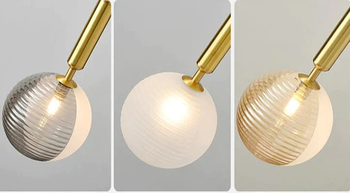 Restaurant Hanging Bulbs Bubble Ball Bronze Chandeliers Pendant