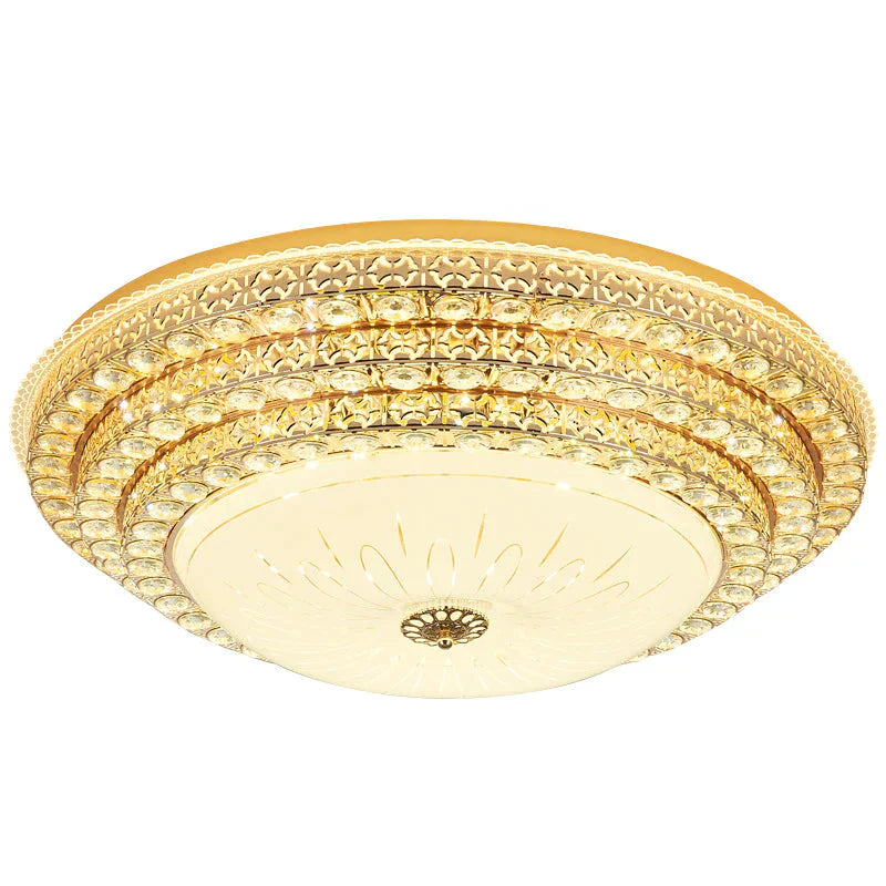 Living Room Crystal Ceiling Lamp Simple Modern Led Round European Bedroom