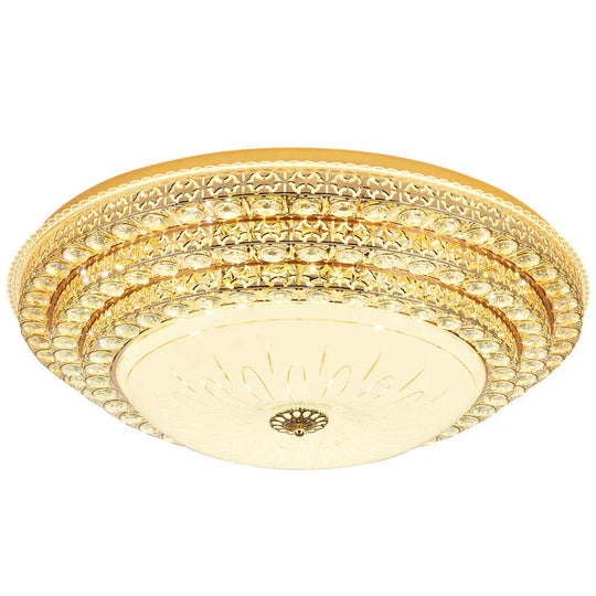 Living Room Crystal Ceiling Lamp Simple Modern Led Round European Bedroom