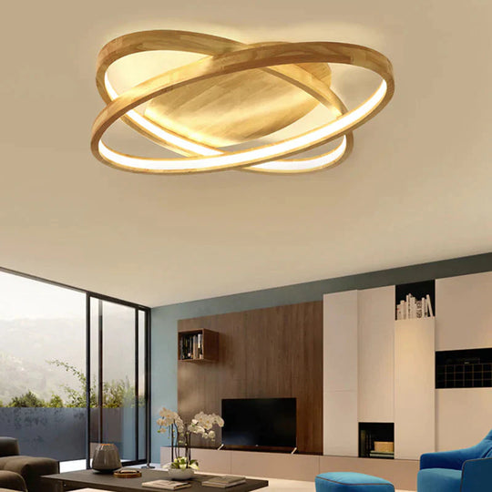 Ceiling Lamp Modern Japanese Simple Bedroom Led Creative Warm Atmosphere Wooden Living Room