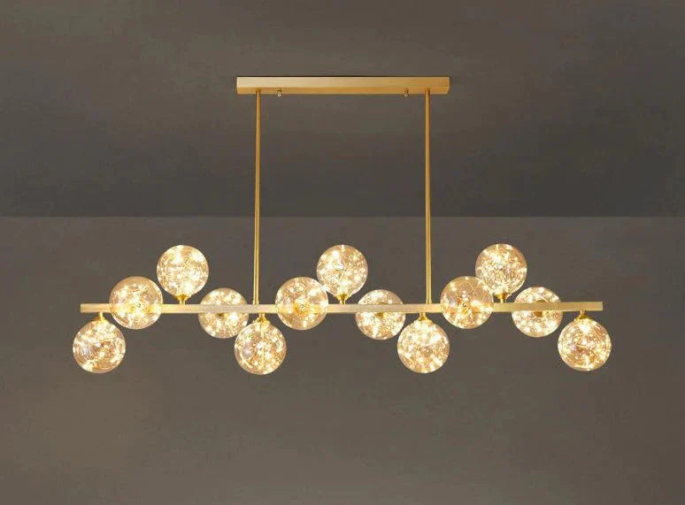 Crystal Living Room Chandelier All Copper Creative Star Led Pendant