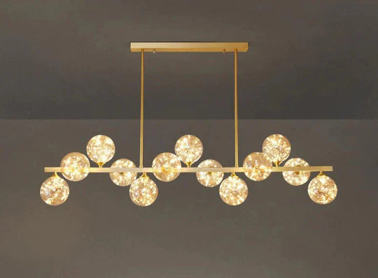 Crystal Living Room Chandelier All Copper Creative Star Led Pendant