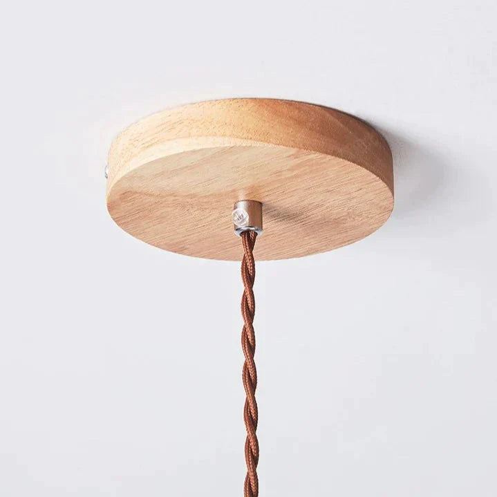 Nordic Pleated Bedside Chandelier Solid Wood Household Bedroom Dining Room B&amp;B Minimalist Creative