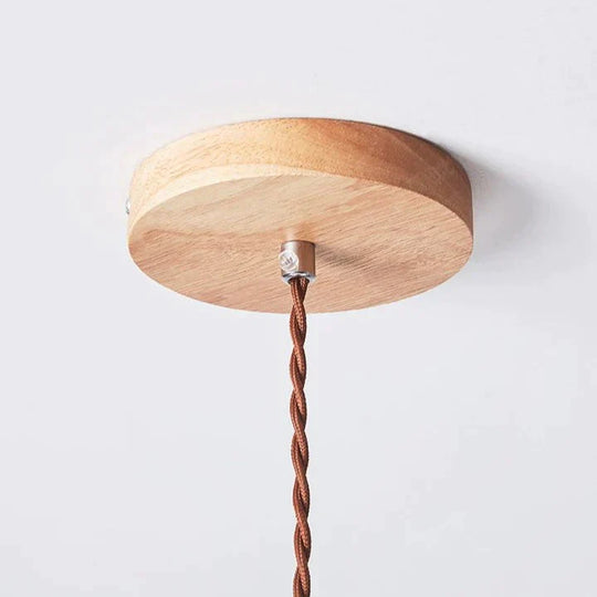 Nordic Pleated Bedside Chandelier Solid Wood Household Bedroom Dining Room B&amp;B Minimalist Creative