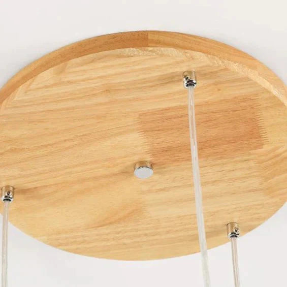Nordic Restaurant Small Chandelier Solid Wood Creative Personality Japanese Single Head Bedside