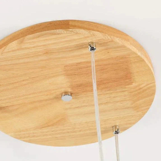 Nordic Restaurant Small Chandelier Solid Wood Creative Personality Single Head Three Bedside Bar