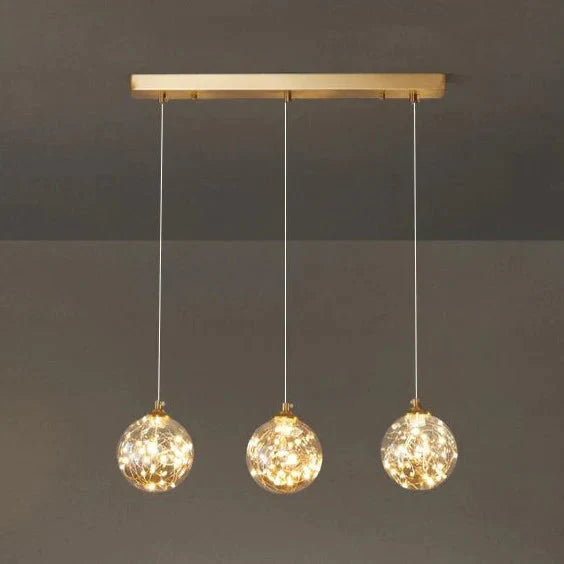 Crystal Living Room Chandelier All Copper Creative Star Led Pendant