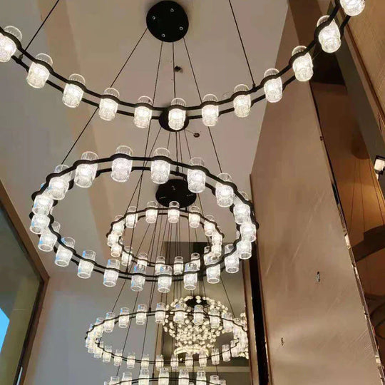 Modern Bedroom Living Room Dining Lamp Creative Personality Simple Ring Chandelier Pendant