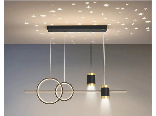 Dining Light Luxury Chandelier Modern Simple Long Room Table Bar Designer Creative Starry Sky Lamps