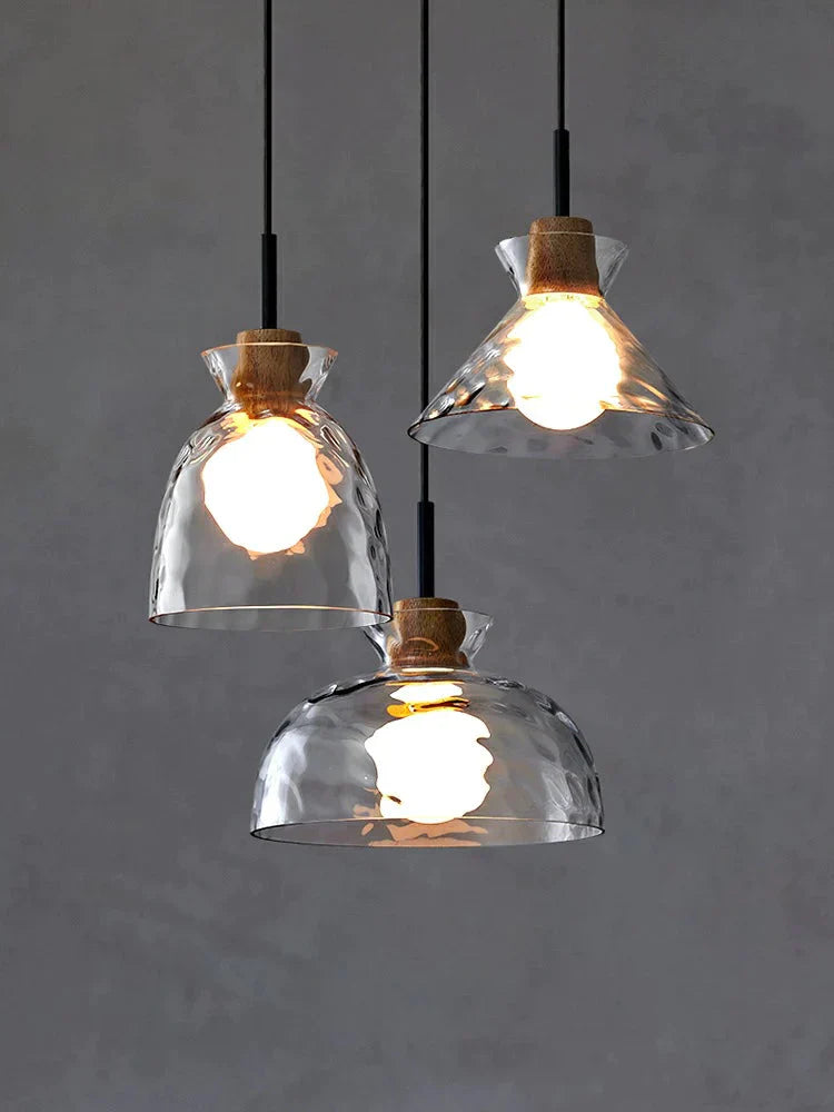 Designer’s Lamp Log Glass Small Chandelier Minimalist Dining Room Bar Staircase Porch Bedside