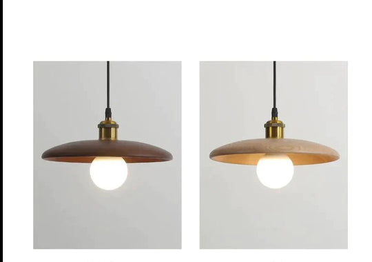 Nordic Solid Wood Lamp Restaurant Chandelier Single Head Art Pendant