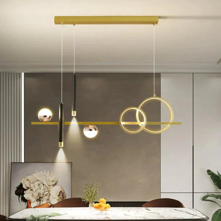 Dining Room Chandelier With Spotlights Nordic Luxury Bar Lamp Simple Modern Minimalist Strip