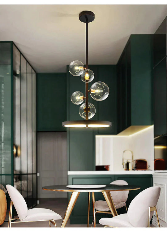 Restaurant Bubble Lamp Modern Magic Bean Bar Chandelier Dining Table Molecular Pendant