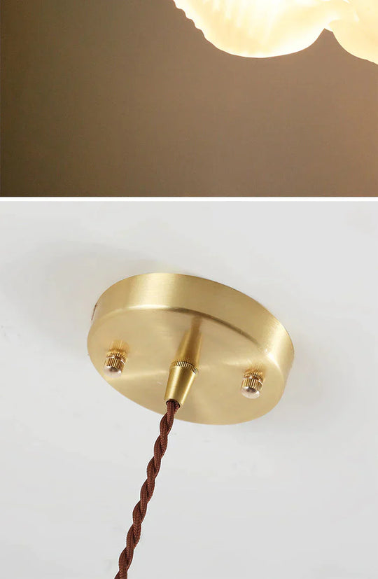 Brass Country B &amp; Hotel Corridor Living Room Dining Minimalist Mini Flower Chandelier Pendant