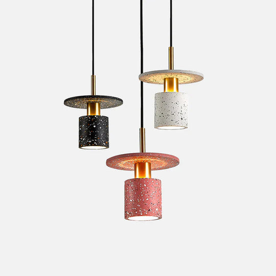 Terrazzo Lamp Indoor Simple Led Chandelier Coffee Shop Spherical Teahouse Office Cement Pendant