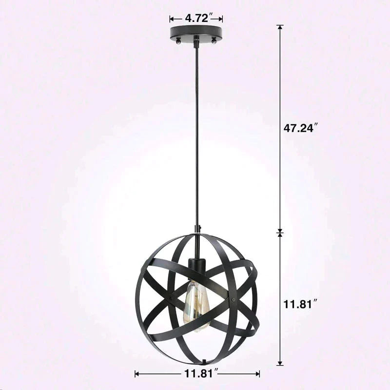 American Chandelier Industry Wind Led Lamps A - Black 30Cm / No Light Source Pendant